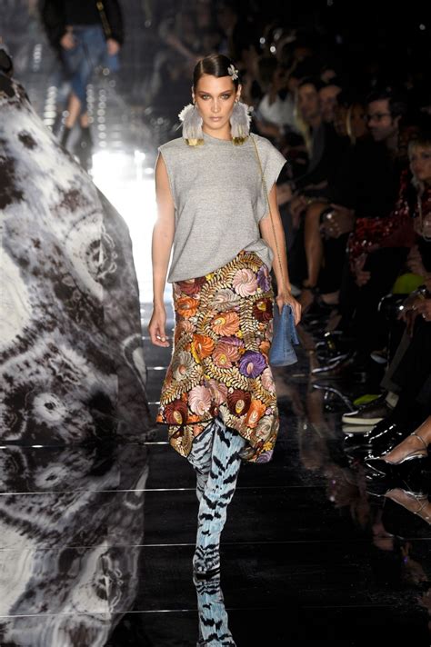 Bella Hadid – Sexy Nipples in See-Through Dress at Tom Ford AW20