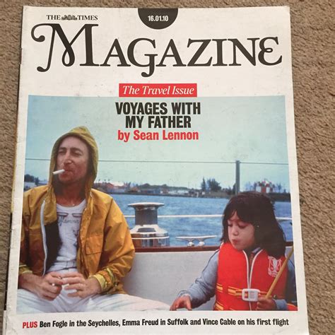 UK Times Magazine 16th January 2010 Sean Lennon on John (The Beatles
