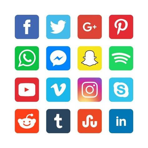 Iconos De Redes Sociales PNG ,dibujos Iconos Sociales, Iconos De Los ...