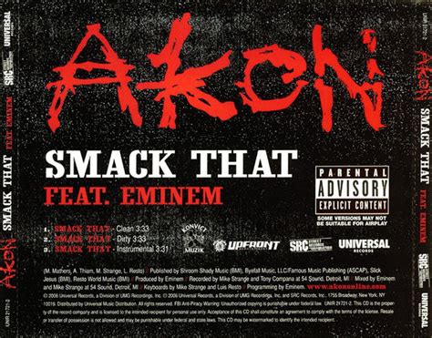 Akon Featuring Eminem - Smack That (2006, CD) | Discogs