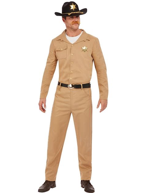 Small Town 80s Sheriff Cop Men's Costume