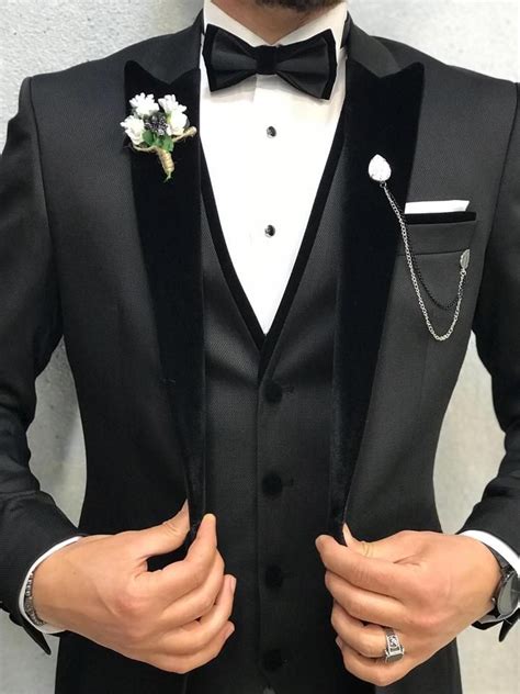 Infinite Royal Black Velvet Tuxedo | Мужской свадебный наряд, Костюм ...