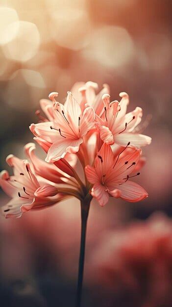 Premium AI Image | Macro photography of a beautiful flowers on blurred ...