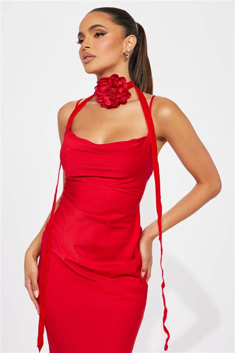 Juniper Satin Gown - Red | Fashion Nova