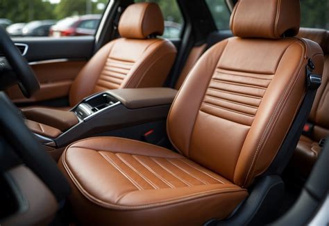 brown leather car seat covers enhancing comfort  style