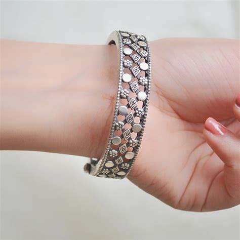traditional silver kada silver bangle bangles bracelets folkways