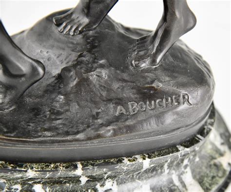 Au But, Antique bronze sculpture of 3 nude runners - Deconamic