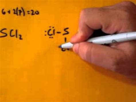 Lewis Dot Structure of SCl2 (Sulfur DiChloride) - YouTube