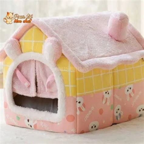 PETITE MAISON EN PELUCHE POUR CHAT – TOITpourCHAT™ – Pour toi Mon chat