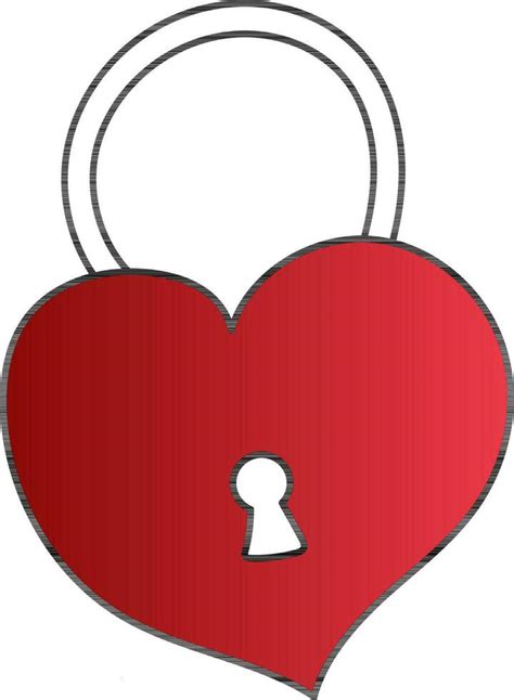 Heart Shaped Padlock Icon In Red Color 24336923 Vector Art at Vecteezy
