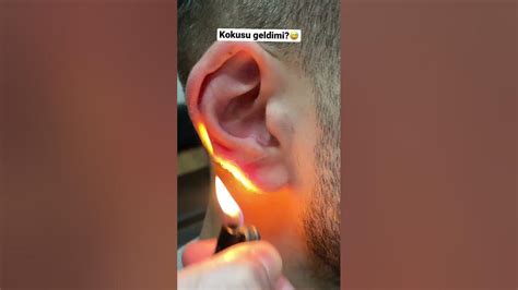 Kulak kıllarının yakılışı ağır çekim - YouTube