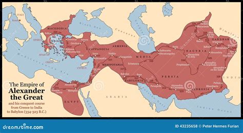 Alexander The Great Empire Stock Vector - Image: 43235658