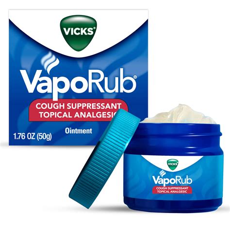 Vicks Vaporub Original Cough Suppressant Topical Chest Rub And