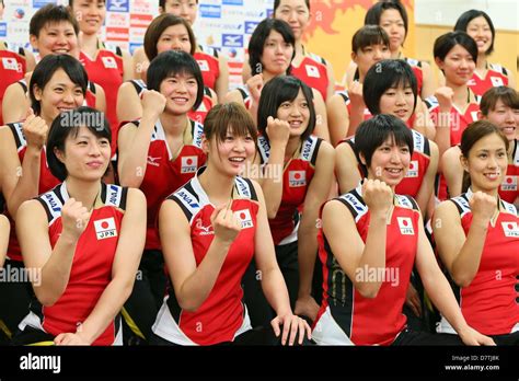 japan volleyball team group jpn banque de photographies  dimages