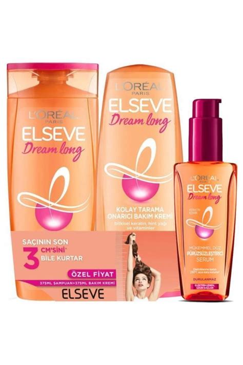 Elseve Dream Long Saç Bakım Seti 3 Fiyatı, Yorumları - Trendyol