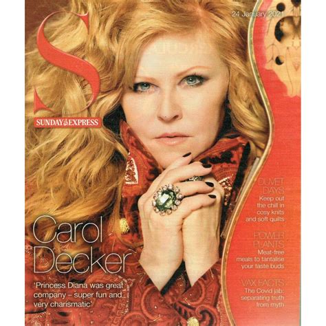 Sunday Express Magazine 24th January 2021 Carol Decker Tpau
