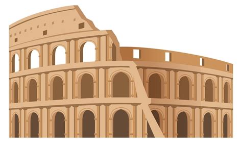 Premium Vector | Roman colliseum ruin color icon tourism and travel ...