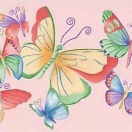 Pink & Purple Butterfly Wallpaper Border: Amazon.co.uk: Kitchen & Home