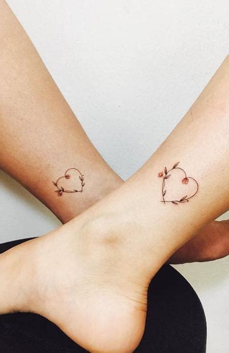 Best Friend Heart Tattoos