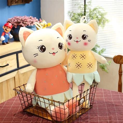Мягкая игрушка Кошка ягодка 26 см оптом