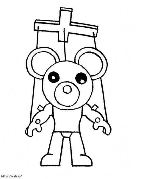 Mari Piggy Roblox coloring page