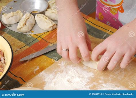 Manty. stock photo. Image of piece, asian, forcemeat - 23039590