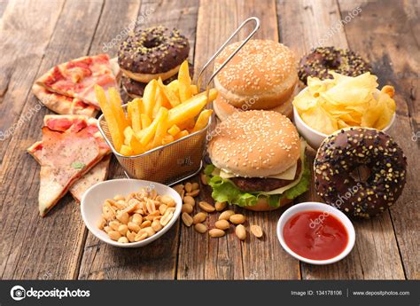 assorted junk food stock photo  studiom