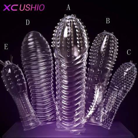 1pc Solid Head Cock Rings Reusable Condom Crystal Penis Extension ...