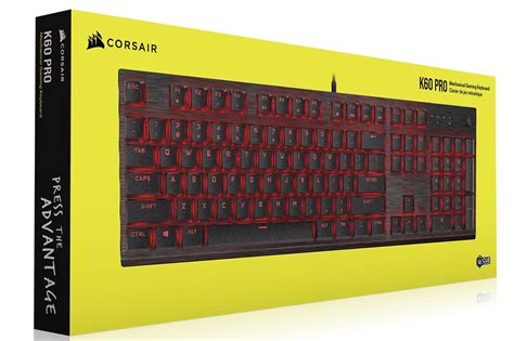 CORSAIR K60 PRO Mechanical Gaming Keyboard, Backlit Red LED, CHERRY ...