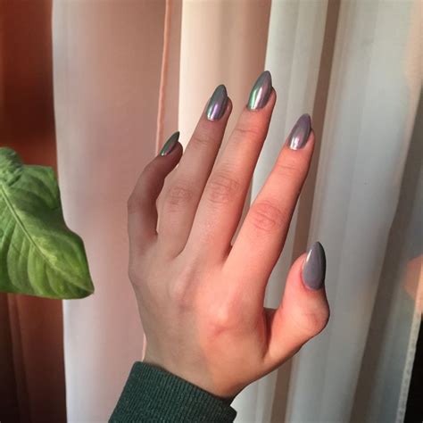 Серые ногти с втиркой | Nails, Beauty