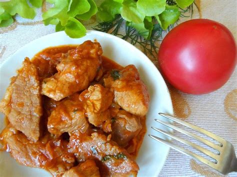Свинина с овощами