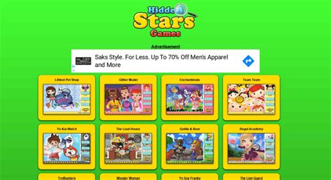 Access hiddenstarsgames.com. hiddenstarsgames.com