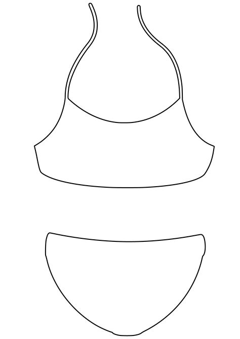 Shape of Swimsuit | Free Printable Papercraft Templates