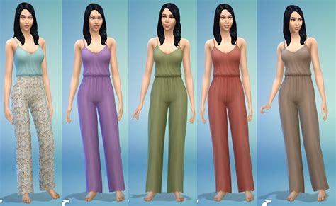 My Sims 4 Blog: Jumpsuit Pajama Recolors by melbrewer367