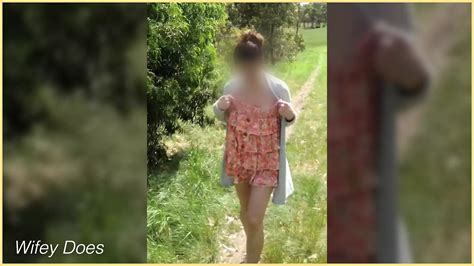Wifeys First Ever Nude Public Hot Exhibitionist Flash: Amateur Amateur