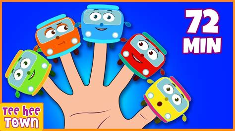 Wheels On The Bus Finger Family | Nursery Rhymes Collection ...