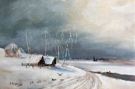 Winter by Aleksey Savrasov - Art Renewal Center
