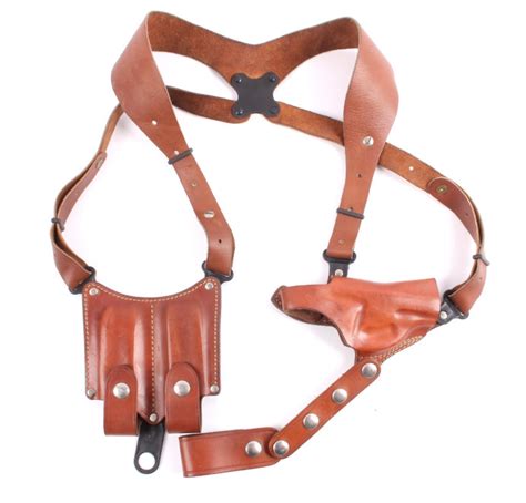 Vintage Galco Leather Shoulder Holster & Mag Pouch