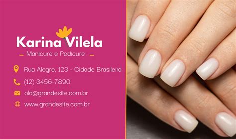 Cartão De Visita Manicure - Modelos de cartão de visita para manicure