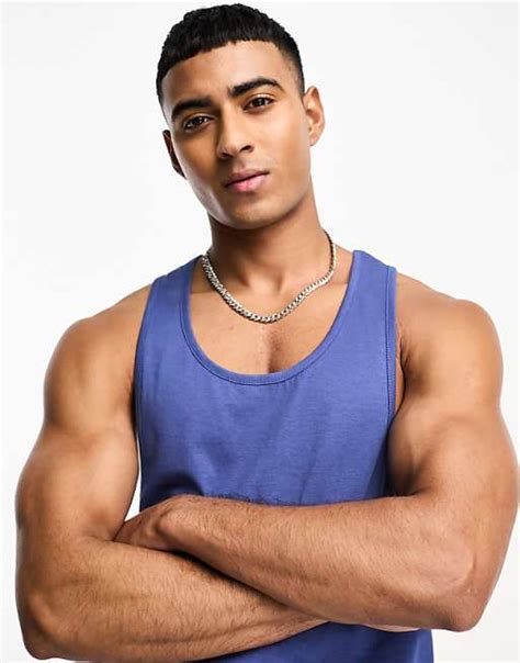 Soulstar racer back vest in light navy | ASOS