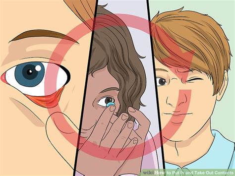 how to put on and take off contacts