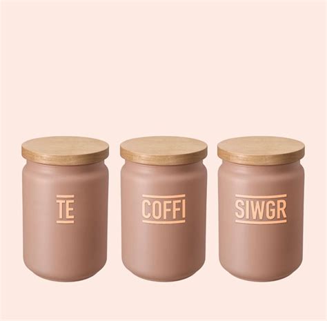 Te Coffi Siwgr Jars | Etsy