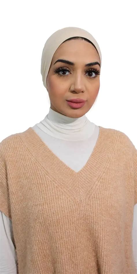 Premium Tube undercap - Cream Nude Tube Cap - Rabaya | Modest Wear