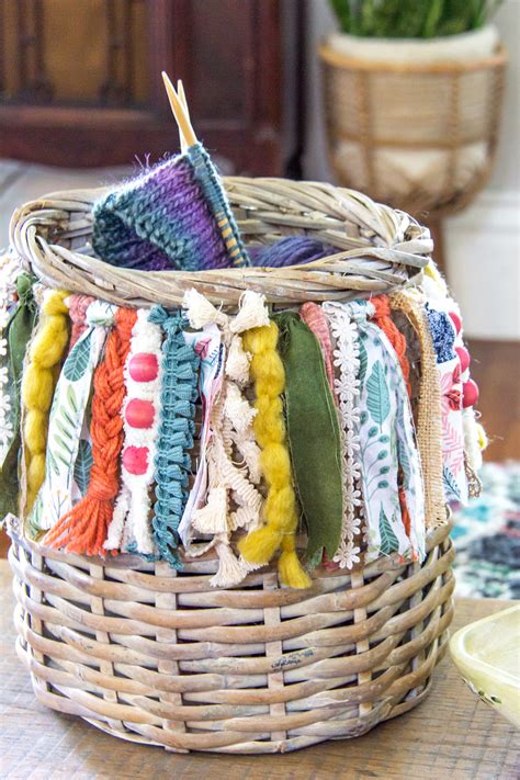 Easy DIY Boho Storage Basket - Make and Takes