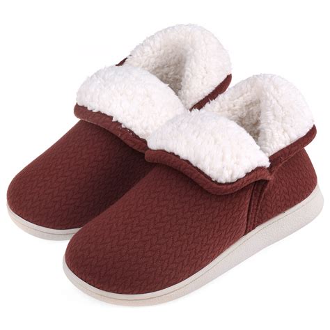 VONMAY Women's Fuzzy Slippers Booties Indoor Outdoor House Shoes
