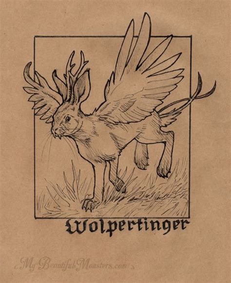 Wolpertinger Art | Fantasy creatures mythology, Creature drawings, Mythical creatures