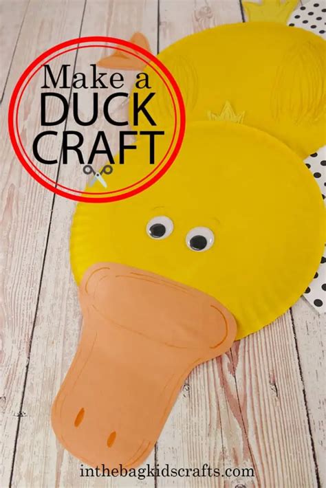 Paper Plate Duck Craft (with FREE Template) • In the Bag Kids' Crafts