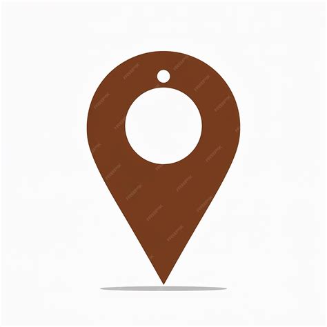Premium Vector | A brown location pin icon