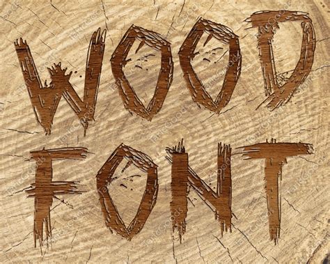 Carved Tree Font Wood Font Png Carved Wood Font Wooden - Etsy