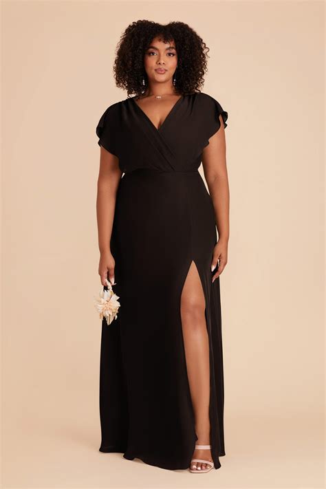 Black Bridesmaid Dresses Plus Size Short Sleeves